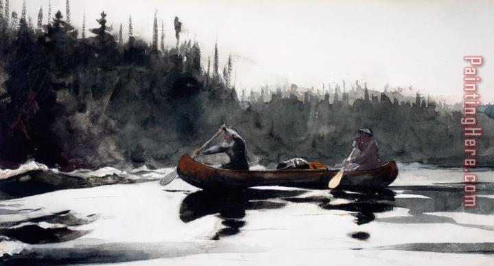 Winslow Homer Guides Shooting Rapids